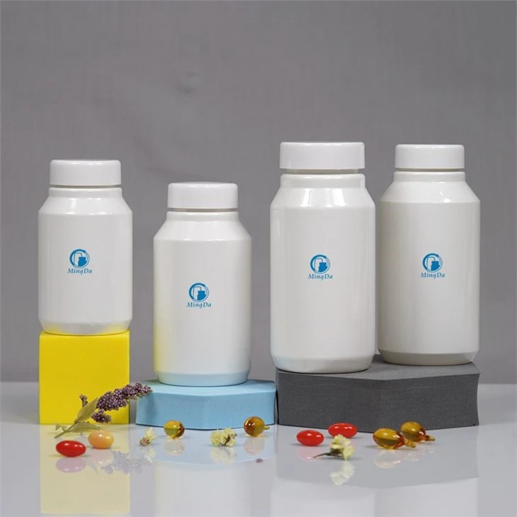 White Bottle With Oblique Shoulder White Bottle With Oblique Shoulder